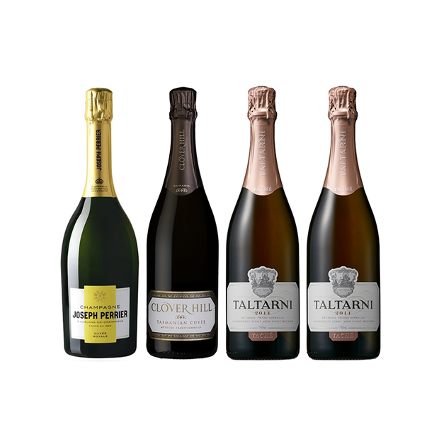 〔JALUX〕シャンパーニュ入り 本格スパークリングワイン4本セット