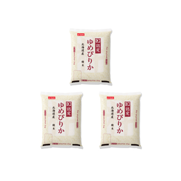 〔米匠庵〕北海道産ゆめぴりか2kg×3