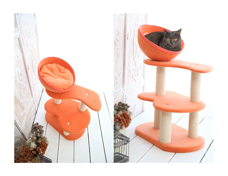 〔THITHIPET〕日本製手作りキャットタワー ツムギ