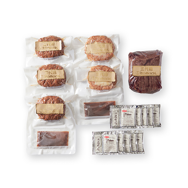 〔たいめいけん〕黒毛和牛ローストビーフと二種のハンバーグセット