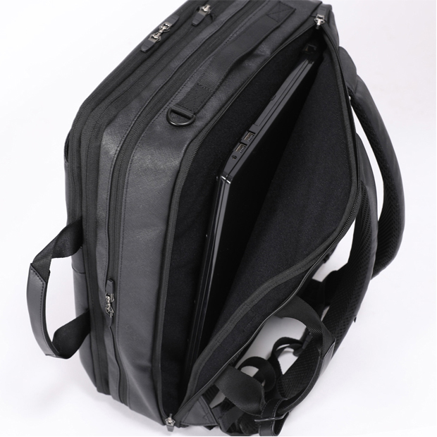 〔BERMAS〕DULITE FLEX 3wayリュックEX6cm サフィアーノブラック(メーカー希望小売価格:税込28,600円)