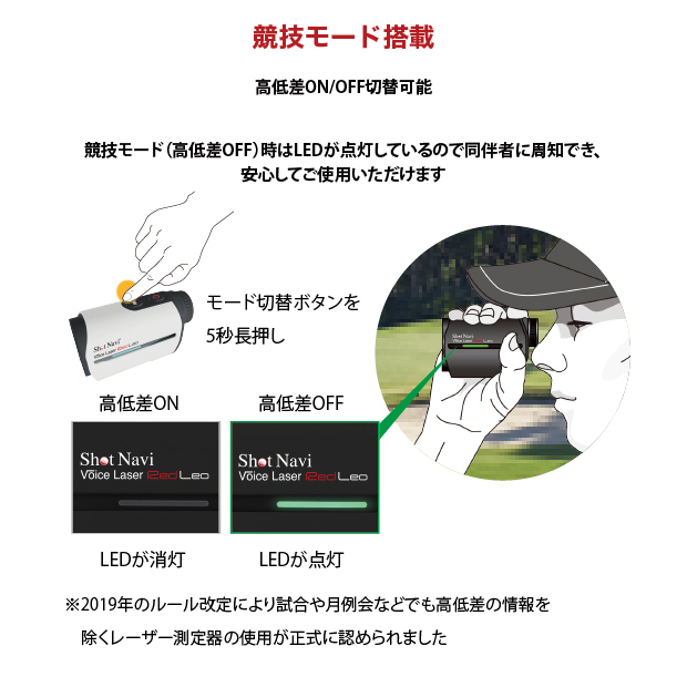 〔Shot Navi〕Voice Laser Red Leo ホワイト