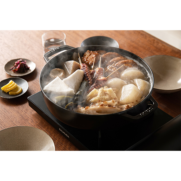 〔バルミューダ〕テーブル ストーブ(ブラック)