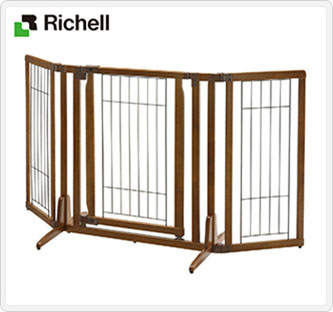 〔リッチェル〕木製おくだけドア付ペットゲートHレギュラー