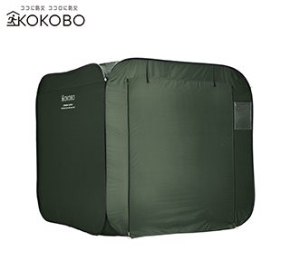 屋根が開く防災テント