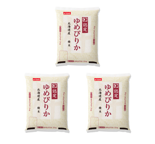 〔米匠庵〕北海道産ゆめぴりか2kg×3