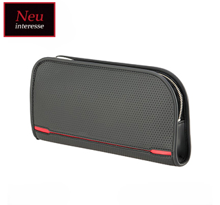 〔ノイインテレッセ〕クラッチバッグ ブラック×レッド