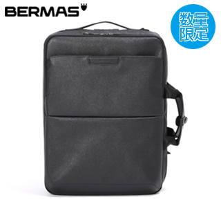 〔BERMAS〕DULITE FLEX 3wayリュックEX6cm サフィアーノブラック(メーカー希望小売価格:税込28,600円)