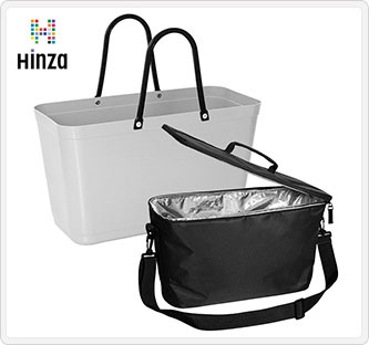 〔ヒンザ〕マルチバッグ&クーラーバッグ アッシュグレーL セット