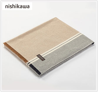 〔西川〕イトリエひざ掛け(カシミヤ混)