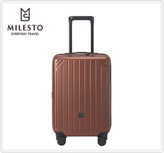 〔MILESTO〕拡張式キャリー キャビンサイズ サイドストッパー コッパー