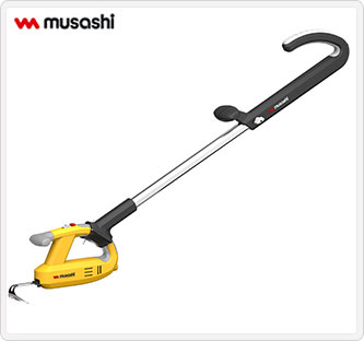 〔ムサシ〕充電式除草バイブレーター+専用ハンドルセット
