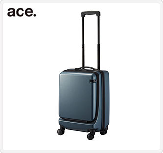〔エース〕コーナーストーン2Z エキスパンド機能付スーツケース ブルーグレー(06863-03)