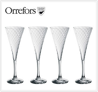 〔オレフォス〕HELENAシャンパングラス4Pセット