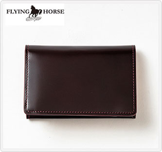〔フライングホース〕コードバンカードケース バーガンディ