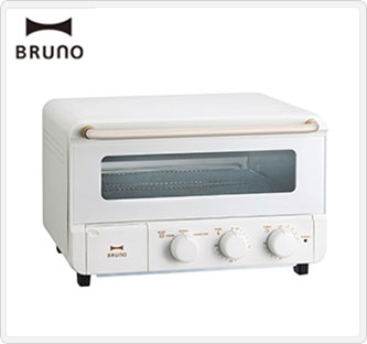〔BRUNO〕Crassy+ スチーム&ベイクトースター ホワイト