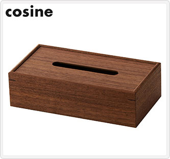 〔コサイン〕ティッシュボックスケース ウォルナット