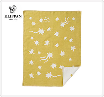 〔クリッパンby Camilla Lundsten〕SHOOTING STAR ライトコットンブランケット ミニ マスタードイエロー