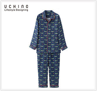 〔ウチノ〕マシュマロガーゼ アニマルレディスパジャマ M