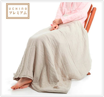 〔ウチノ〕マシュマロガーゼ スロー100×140cm ベージュ