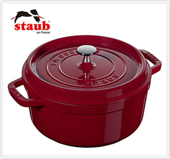 〔ストウブ〕ピコ・ココット ラウンド20cm ボルドー