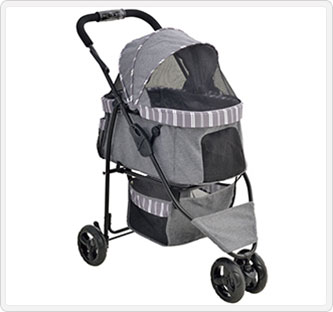 〔わんわんカート〕スマートハンディ Safety ストライプグレー