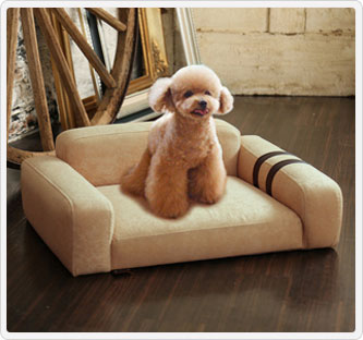 〔THITHIPET〕日本製手作りペットソファー マノン ライトベージュ