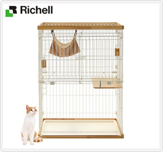 〔リッチェル〕木製お掃除簡単キャットサークル S