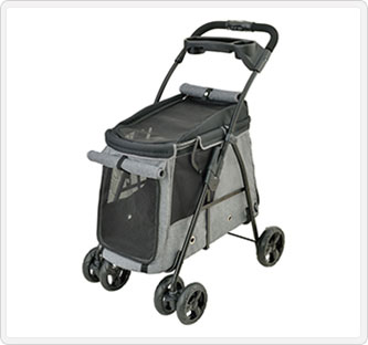 〔わんわんカート〕中型犬用 ライトグレー