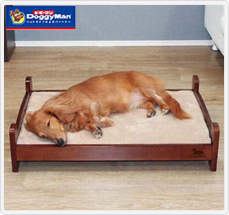 〔ドギーマンハヤシ〕ウッディースタイル くつろぎドッグベッド