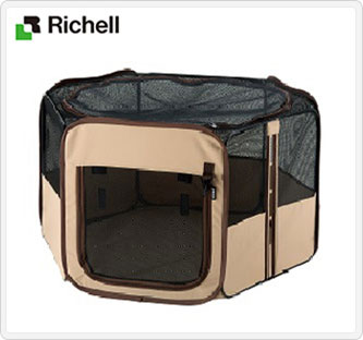 〔リッチェル〕たためるペットサークル