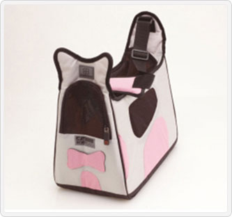 〔EGR〕ボビーバッグ フォーマルフレーム グレー×ピンク