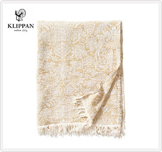 〔クリッパン〕ウィリアム・モリス サンフラワー ガーゼコットンスロー 140×200cm ゴールド