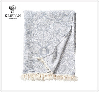 〔クリッパン〕ウィリアム・モリス サンフラワー ガーゼコットンスロー 140×200cm ブルー