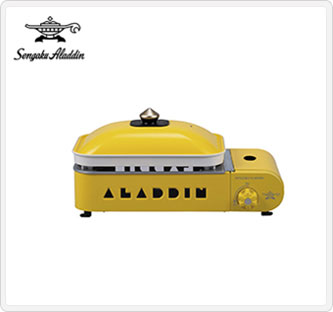 〔センゴクアラジン〕ポータブルガスホットプレート プチパン イエロー