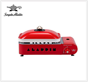 〔センゴクアラジン〕ポータブルガスホットプレート プチパン レッド