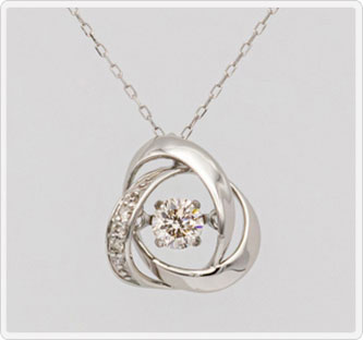 Pt ダイヤ メビウス プチネックレス