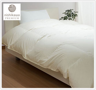 〔西川プレミアム〕羽毛掛けふとん ポーランドホワイトグース アイボリー