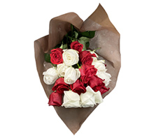 ラージローズ 花束（赤/白）