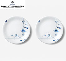 〔ロイヤル コペンハーゲン〕ブルーパルメッテ プレート 26cm ペア