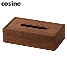 〔コサイン〕ティッシュボックスケース　ウォルナット