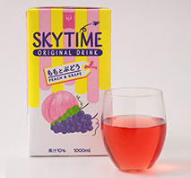 スカイタイム「ももとぶどう」6本セット