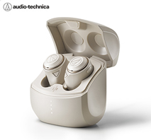 〔オーディオテクニカ〕ノイズキャンセリングワイヤレスイヤホン ベージュ