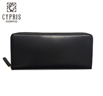 〔キプリス〕ラウンドファスナーハニーセル長財布 ブラック