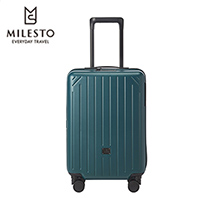 〔MILESTO〕拡張式キャリー キャビンサイズ サイドストッパー ボトルグリーン