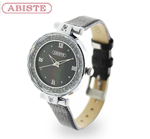 〔ABISTE〕ラウンドクリスタルウォッチ