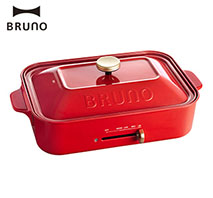 〔BRUNO〕コンパクトホットプレート レッド