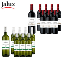 〔JALUX〕JALビジネスクラス紅白ワイン飲みきりサイズ24本セット