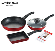 〔ラ・ベットラ〕落合務 IH対応マーブルフッ素フライパンセット