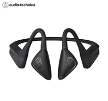 〔オーディオテクニカ〕ワイヤレス軟骨伝導ヘッドホン（ブラック）